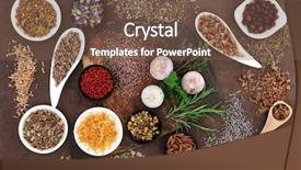  Presentation with holistic - Slide set enhanced with holistic health - herbal medicine selection also used background and a tawny brown colored foreground