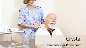  Presentation with physical therapy - Slides featuring holistic nurse - physical therapist in chiropractic office background and a lemonade colored foreground