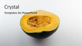  Presentation with japanese - Beautiful theme featuring hollow - japanese pumpkin kabocha isolated backdrop and a sky blue colored foreground