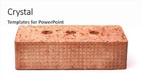  Presentation with ceramics - Theme consisting of hollow block - front view of red ceramics background and a white colored foreground