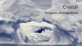  Presentation with iceberg - Colorful slide deck enhanced with magic door - large arctic iceberg backdrop and a light gray colored foreground