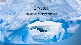 Presentation with iceberg - PPT theme having hollow block - large arctic iceberg background and a light blue colored foreground