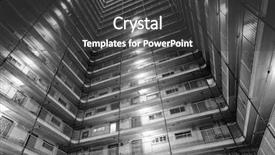  Presentation with hong kong - PPT layouts having hollow block - typical public housing in hong background and a dark gray colored foreground