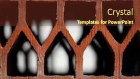  Presentation with hollow blocks - PPT theme having hollow-brick-for-construction background and a tawny brown colored foreground