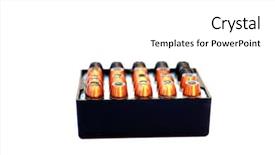  Presentation with white - Presentation having hollow point 45 caliber bullets background and a white colored foreground