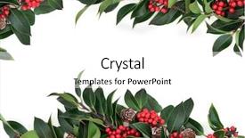  Presentation with holly - Cool new presentation theme with holly background border decoration backdrop and a white colored foreground