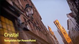  Presentation with awards night presentations - Audience pleasing PPT layouts consisting of holly cross - belfry of bruges backdrop and a tawny brown colored foreground