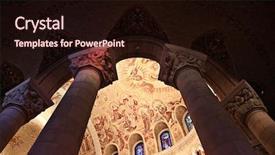  Presentation with holly - Audience pleasing slides consisting of holly cross - inside beautiful old church backdrop and a  colored foreground