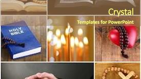  Presentation with religion islam ramadan kareem - Amazing presentation design having holly cross - religion collage backdrop and a coral colored foreground