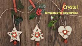  Presentation with oak tree - Presentation theme having holly ivy fir and mistletoe background and a  colored foreground