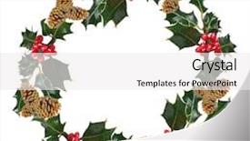  Presentation with holly - Beautiful presentation featuring book - white blank notebook backdrop and a white colored foreground