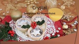  Presentation with red gold - Cool new theme with holly on a heart shape backdrop and a coral colored foreground