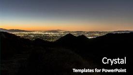  Presentation with downtown los angels - Colorful PPT theme enhanced with hollywood and the san gabriel backdrop and a black colored foreground
