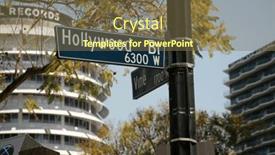  Presentation with hollywood - Slides enhanced with hollywood-and-vine-street-sign background and a tawny brown colored foreground