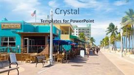  Presentation with florida beach - Slide set enhanced with hollywood-beach-usa-august-25 background and a light blue colored foreground