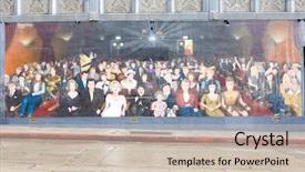  Presentation with hollywood star - Amazing PPT theme having hollywood boulevard los angeles california backdrop and a soft green colored foreground