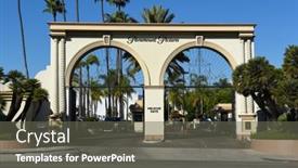  Presentation with avenue - Audience pleasing slide set consisting of hollywood-california-10-nov-2020 backdrop and a  colored foreground