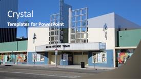  Presentation with events - PPT theme with hollywood-california-usa-november-10 background and a teal colored foreground