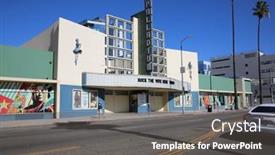  Presentation with events - Presentation theme consisting of hollywood-california-usa-november-10 background and a gray colored foreground