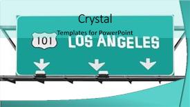  Presentation with freeway - Beautiful PPT layouts featuring hollywood freeway los angeles sign backdrop and a cyan colored foreground