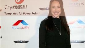  Presentation with gala - Theme having hollywood-lindsey-mckeon-arrives background and a coral colored foreground