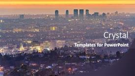  Presentation with hollywood - Slide deck featuring hollywood-los-angeles-california-usa background and a gray colored foreground