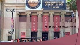  Presentation with marquee - Beautiful slide set featuring hollywood-sept-2-2018-jimmy backdrop and a coral colored foreground