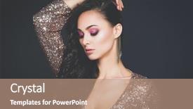  Presentation with black woman at gas station - Presentation theme consisting of hollywood star - beautiful young woman in evening background and a coral colored foreground