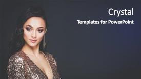  Presentation with black woman - Beautiful presentation theme featuring hollywood star - beautiful young woman in evening backdrop and a dark gray colored foreground