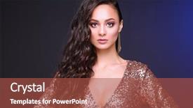  Presentation with black woman - PPT layouts consisting of hollywood star - beautiful young woman in evening background and a red colored foreground