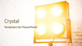  Presentation with hollywood star - Presentation enhanced with hollywood star - glowing soffit in photography studio background and a cream colored foreground