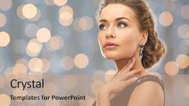  Presentation with hollywood star - Presentation theme enhanced with hollywood star - people holidays and glamour concept background and a coral colored foreground