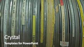  Presentation with hollywood star - Colorful presentation enhanced with hollywood star - reel cases - film reel backdrop and a tawny brown colored foreground