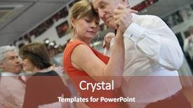  Presentation with dance - Colorful slide set enhanced with hollywood star - senior people attending dance class backdrop and a tawny brown colored foreground