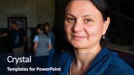  Presentation with hollywood star - Beautiful presentation design featuring hollywood star - smiling mature woman backdrop and a  colored foreground