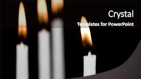  Presentation with book burning candles and purple - Audience pleasing PPT theme consisting of holocaust - closeup of burning candles backdrop and a black colored foreground