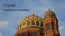  Presentation with germany and war - Presentation theme having train crane carriage special railway background and a tawny brown colored foreground