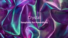  Presentation with holographic - PPT layouts enhanced with holographic-iridescent-crumpled-fabric-texture background and a violet colored foreground