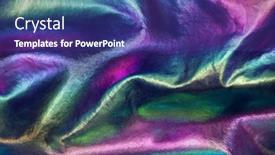  Presentation with holographic - Slide set consisting of holographic-iridescent-crumpled-fabric-texture background and a navy blue colored foreground