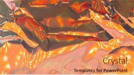  Presentation with holographic - Slide set consisting of holographic-plastic-wrinkled-film background and a coral colored foreground