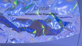  Presentation with holographic - PPT layouts consisting of holographic-plastic-wrinkled-film background and a light blue colored foreground