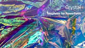  Presentation with holographic - PPT theme enhanced with holographic-plastic-wrinkled-film background and a ocean colored foreground