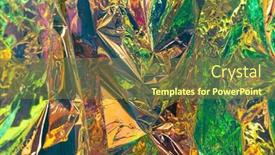  Presentation with holographic - Slide set consisting of holographic-plastic-wrinkled-film background and a tawny brown colored foreground