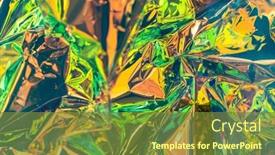  Presentation with holographic - PPT theme having holographic-plastic-wrinkled-film background and a tawny brown colored foreground