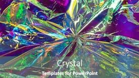  Presentation with holographic - Presentation with holographic-plastic-wrinkled-film background and a gray colored foreground