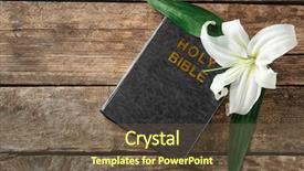  Presentation with easter lily - Colorful presentation enhanced with holy bible and easter white backdrop and a  colored foreground