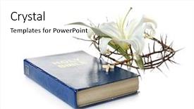 Presentation with crown thorns - Presentation theme consisting of holy bible crown of thorns background and a white colored foreground