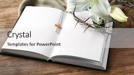  Presentation with easter lily - Colorful presentation theme enhanced with holy bible crown of thorns backdrop and a white colored foreground