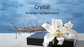  Presentation with crown thorns - Slide set with holy bible crown of thorns background and a light blue colored foreground