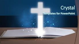  Presentation with middle school - Audience pleasing slide deck consisting of christian school - open holy bible with glowing backdrop and a ocean colored foreground